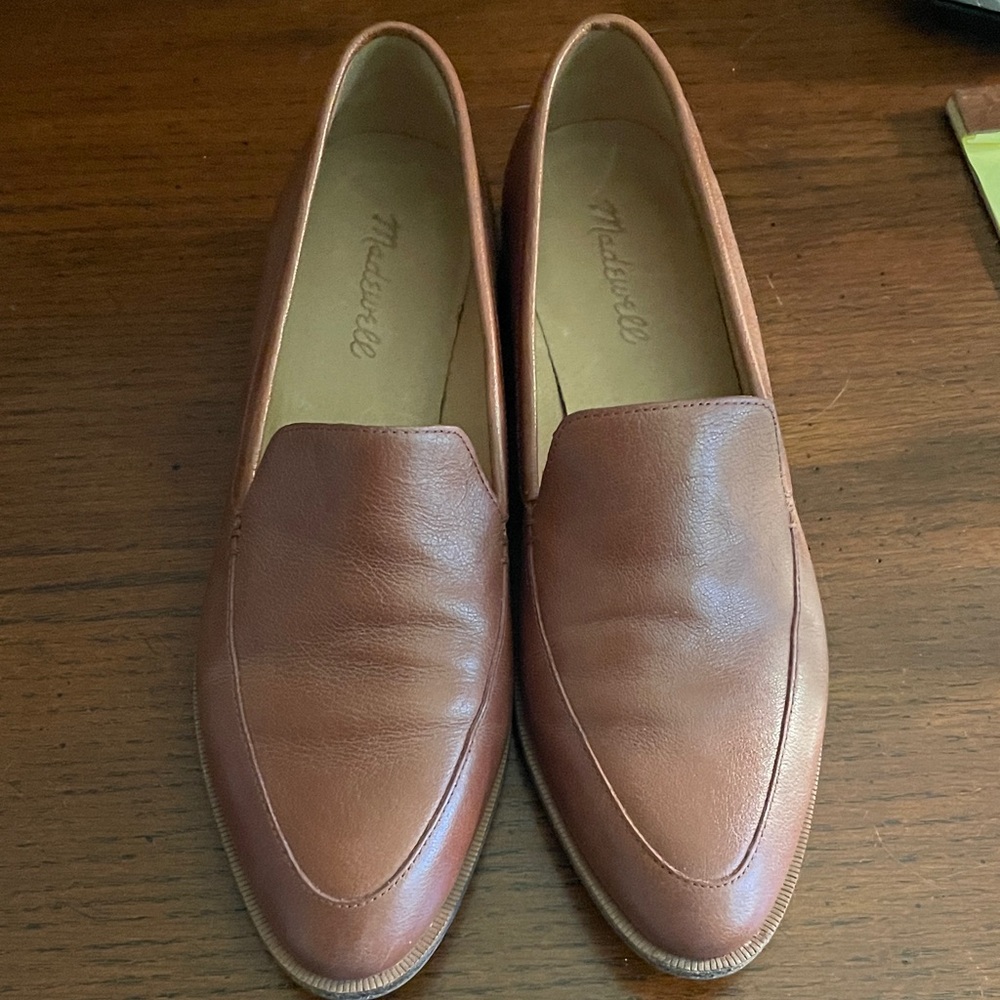 Madewell Women’s Tan Leather Slip-On Loafers